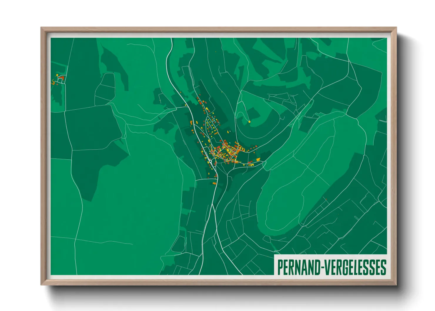 Une affiche de carte sur Pernand-Vergelesses