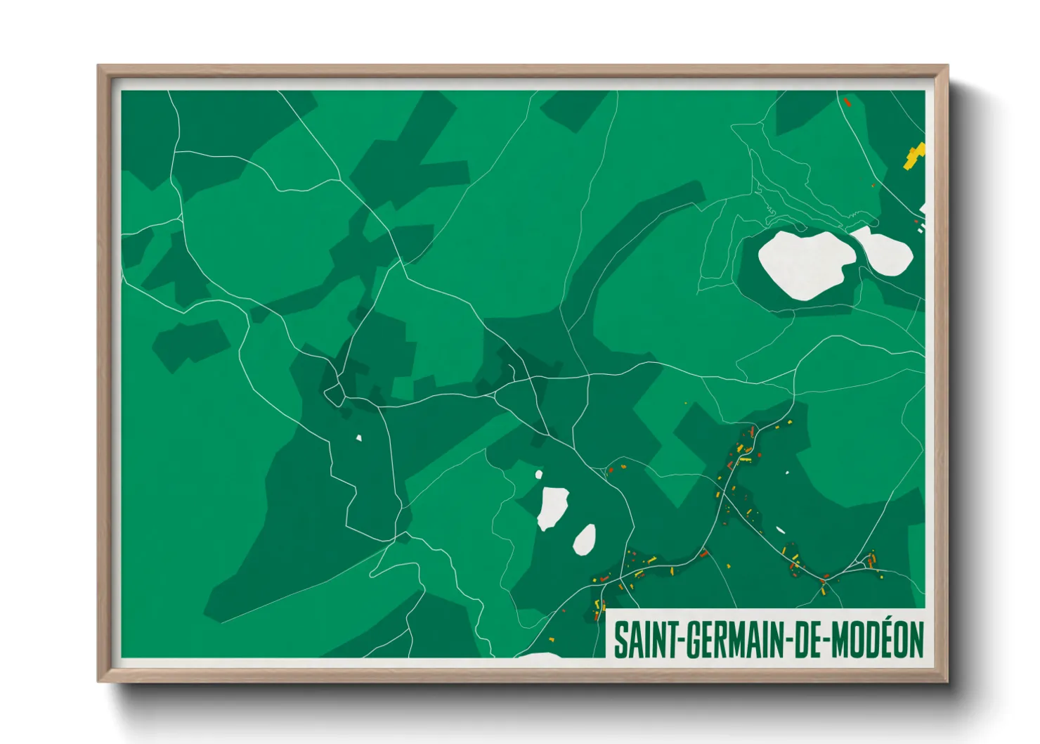 Une affiche de carte sur Saint-Germain-de-Modéon