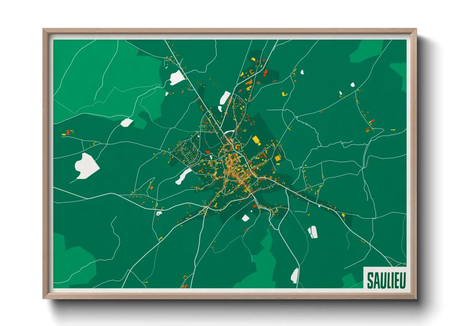Une affiche de carte sur Saulieu