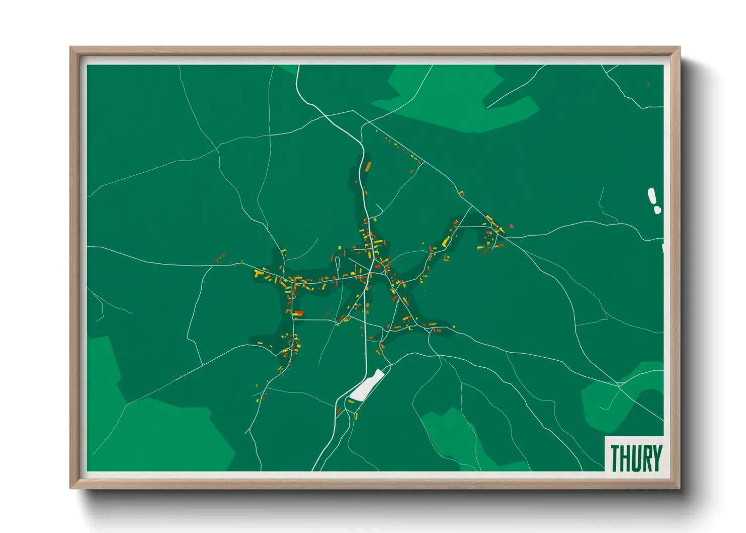 Une affiche de carte sur Thury