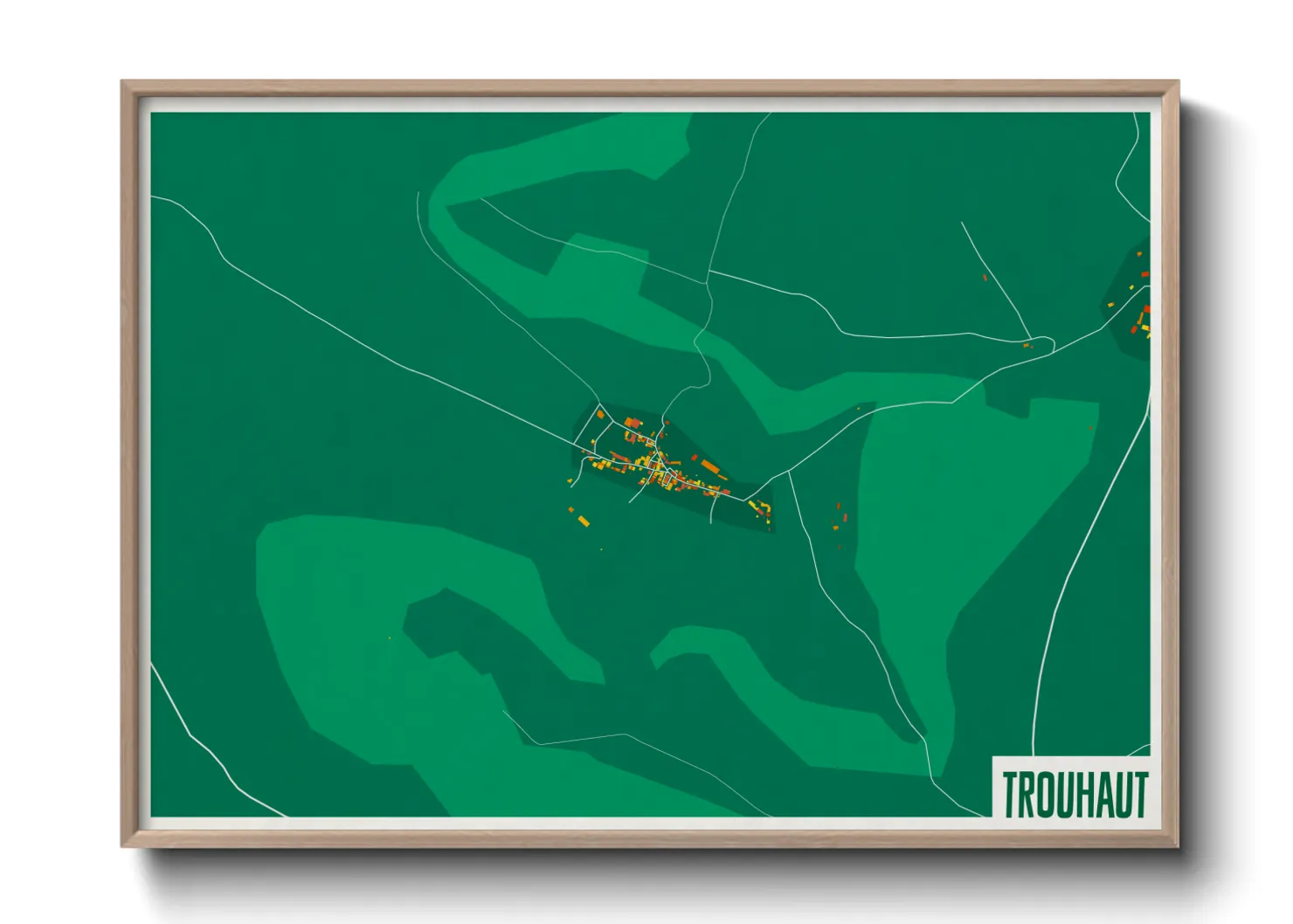 Une affiche de carte sur Trouhaut