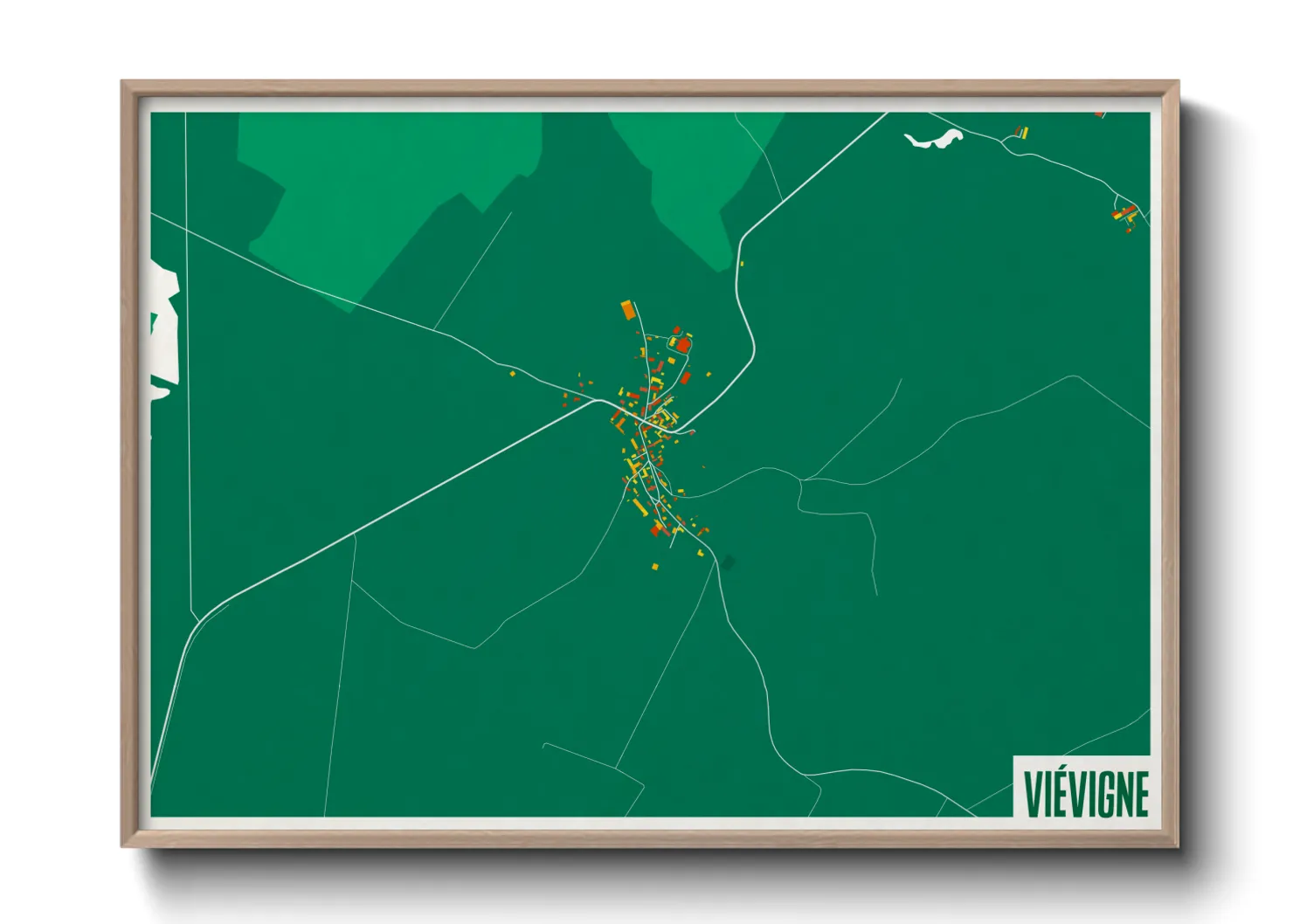 Une affiche de carte sur Viévigne