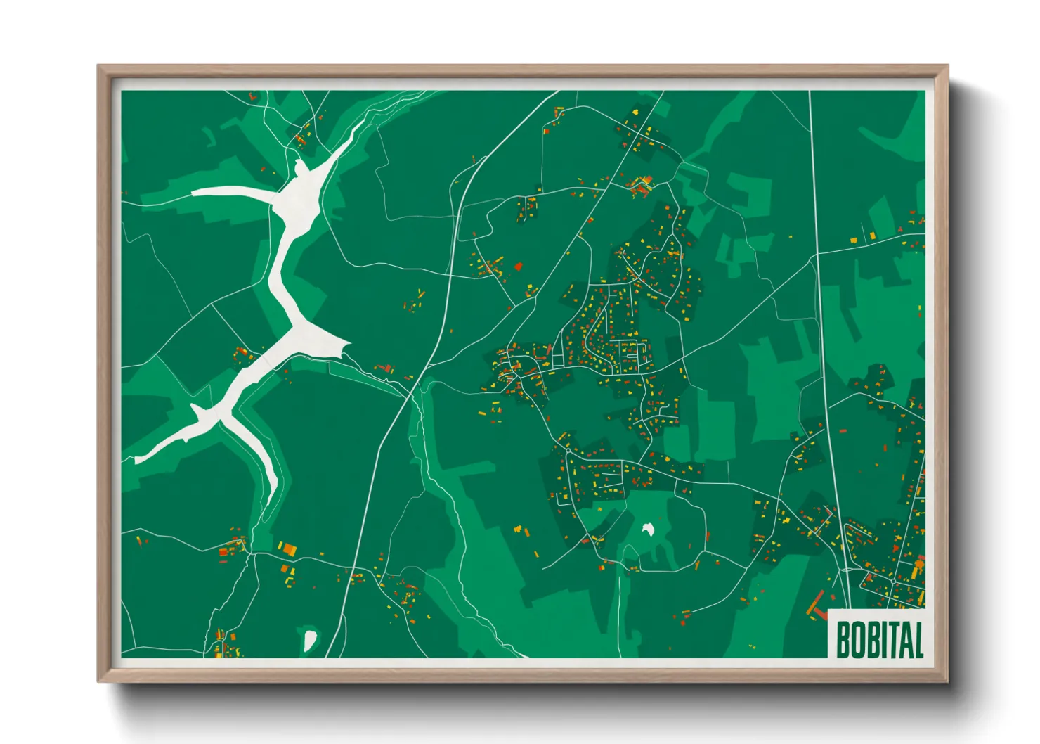Une affiche de carte sur Bobital