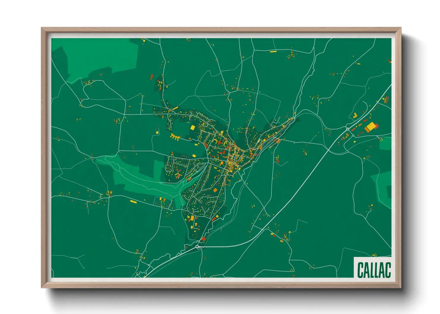 Une affiche de carte sur Callac