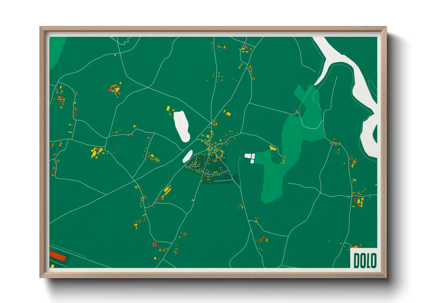 Une affiche de carte sur Dolo