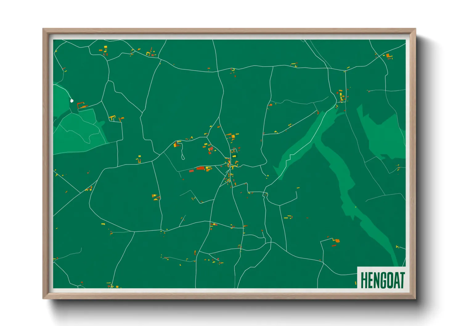 Une affiche de carte sur Hengoat
