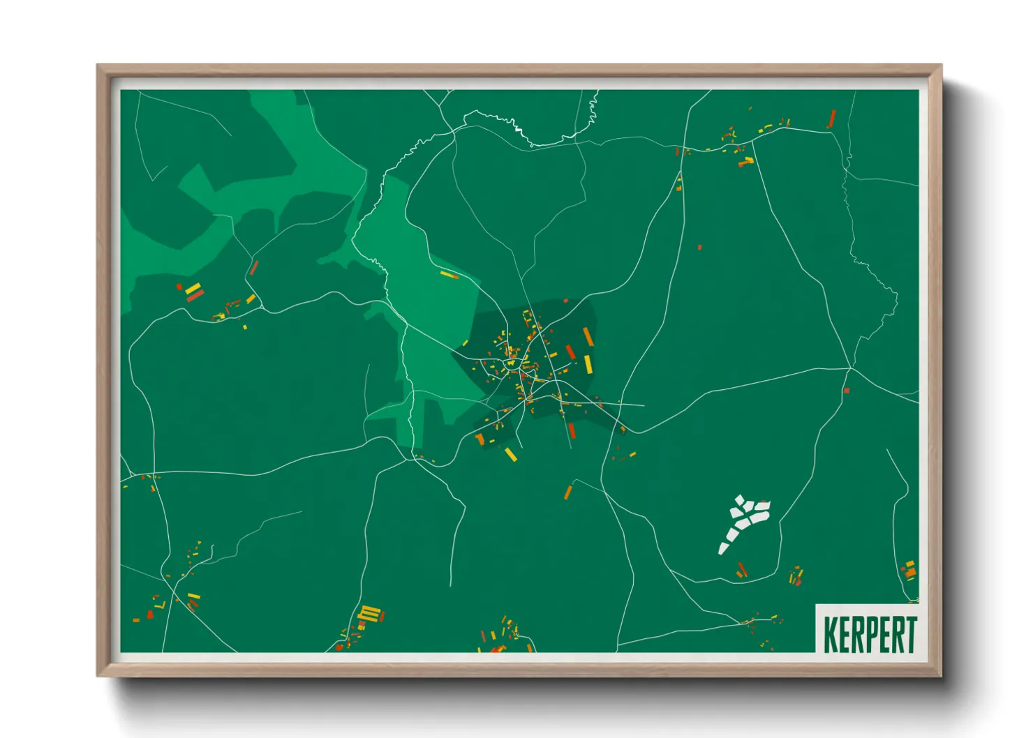 Une affiche de carte sur Kerpert