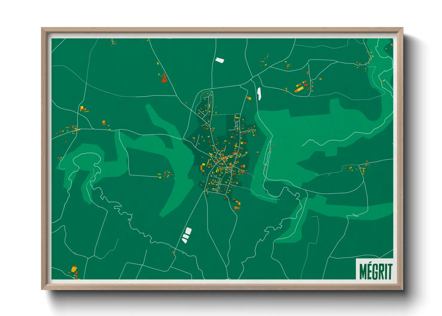 Une affiche de carte sur Mégrit