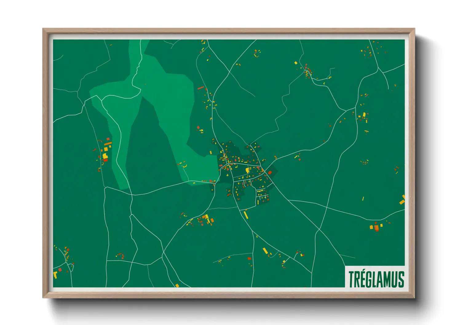 Une affiche de carte sur Tréglamus