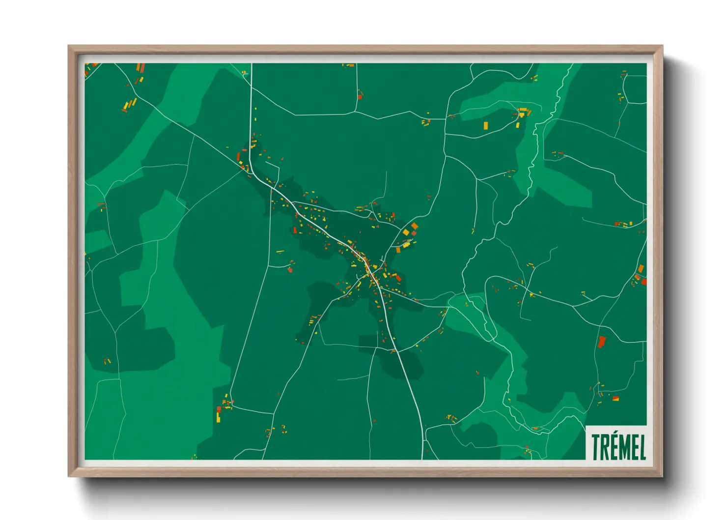 Une affiche de carte sur Trémel