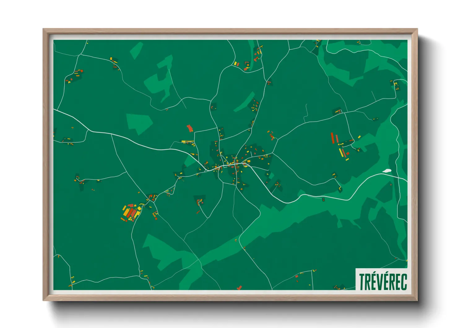 Une affiche de carte sur Trévérec