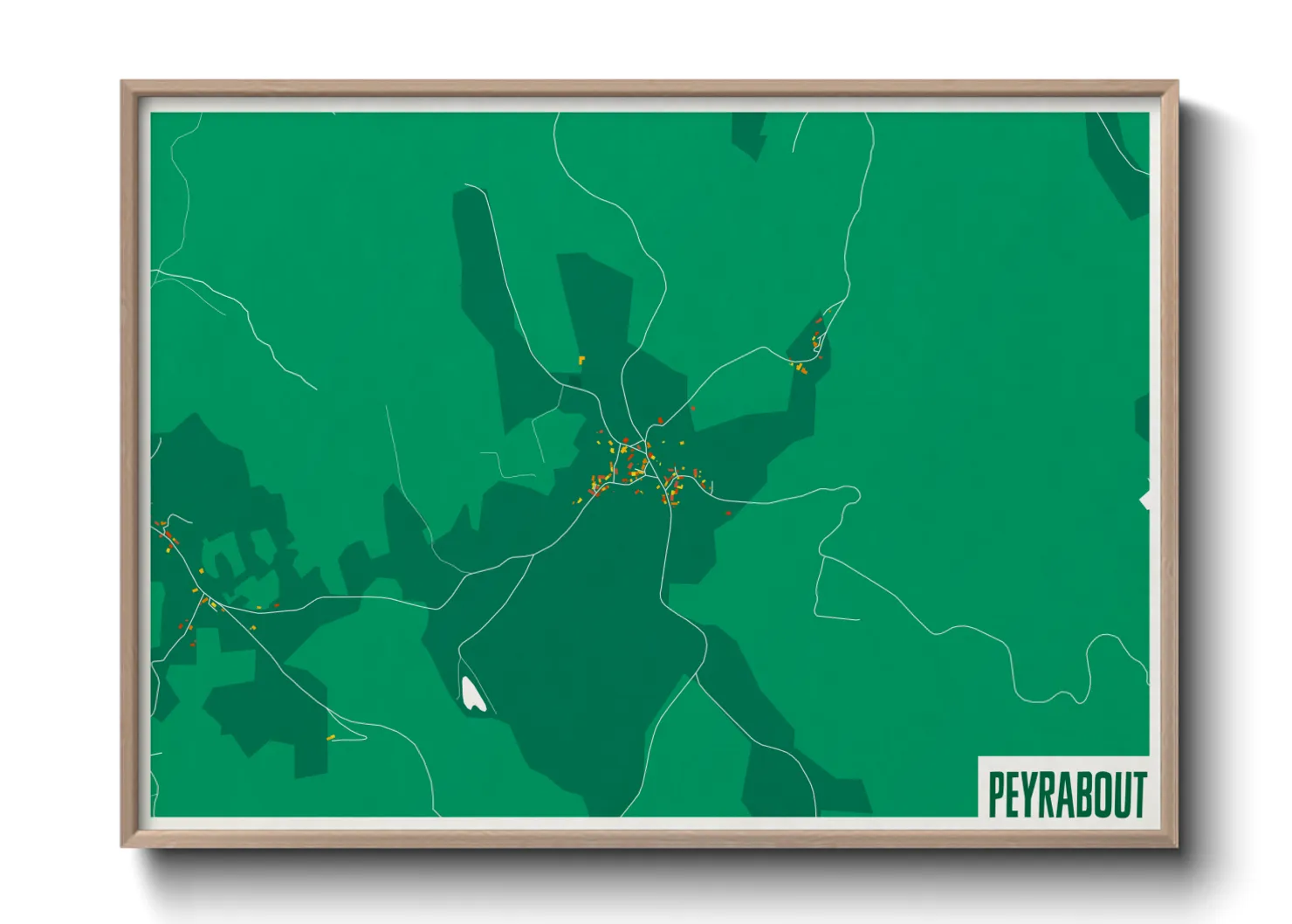 Une affiche de carte sur Peyrabout
