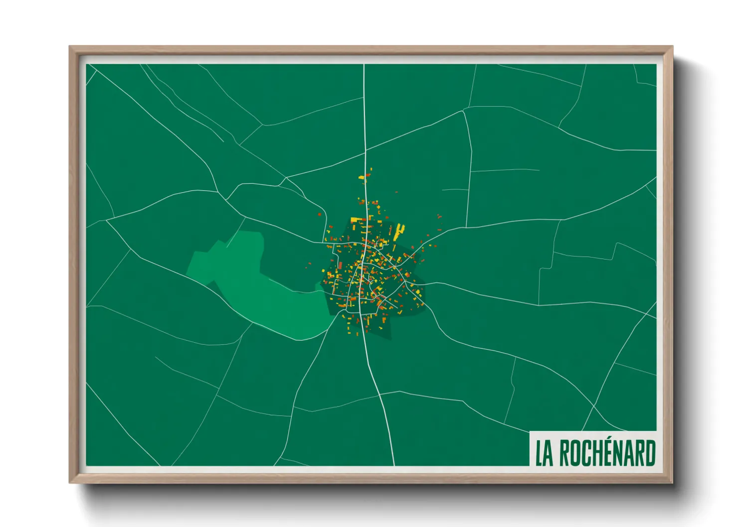 Une affiche de carte sur La Rochénard
