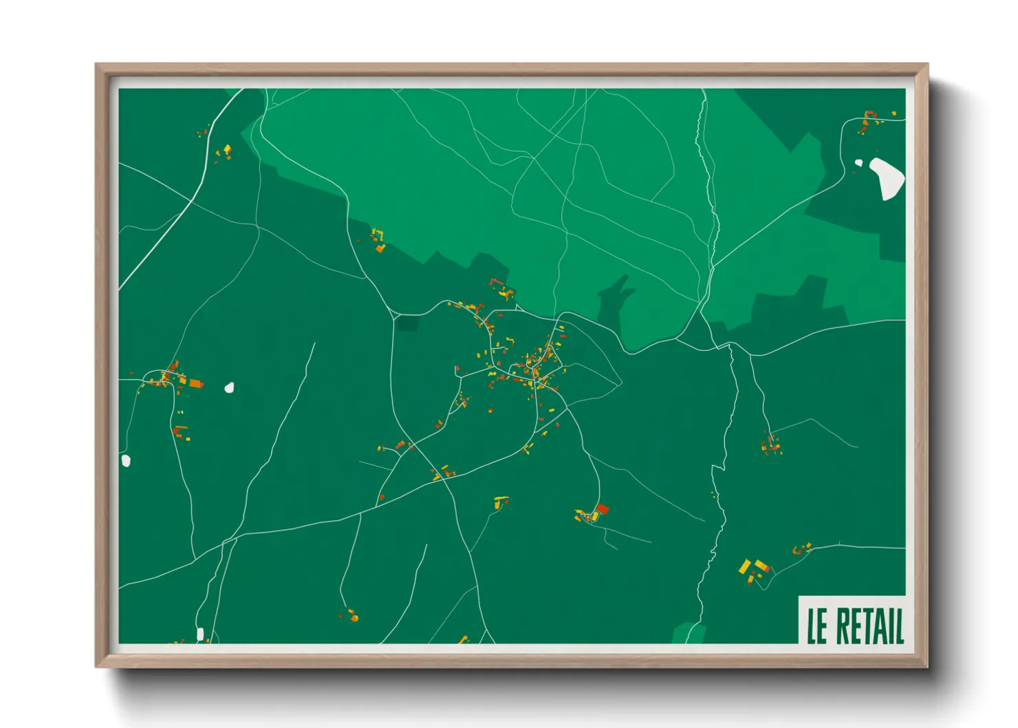 Une affiche de carte sur Le Retail