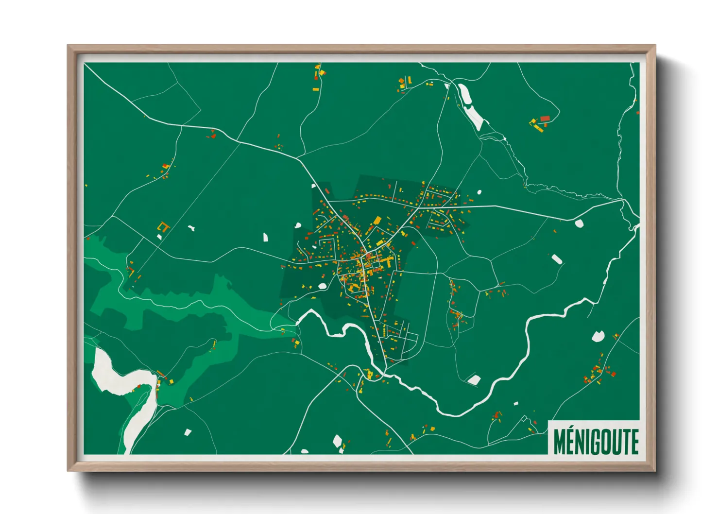 Une affiche de carte sur Ménigoute