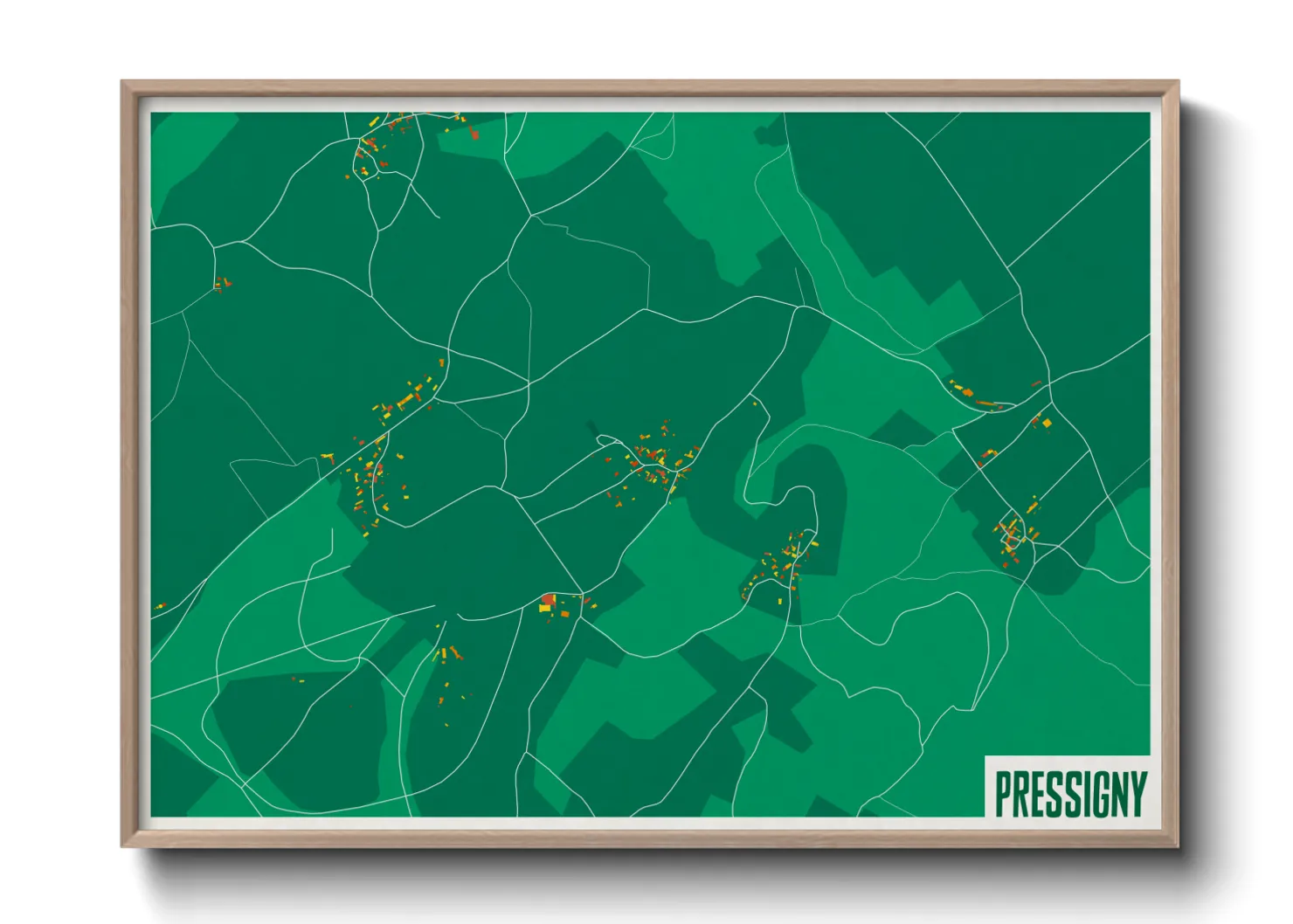 Une affiche de carte sur Pressigny