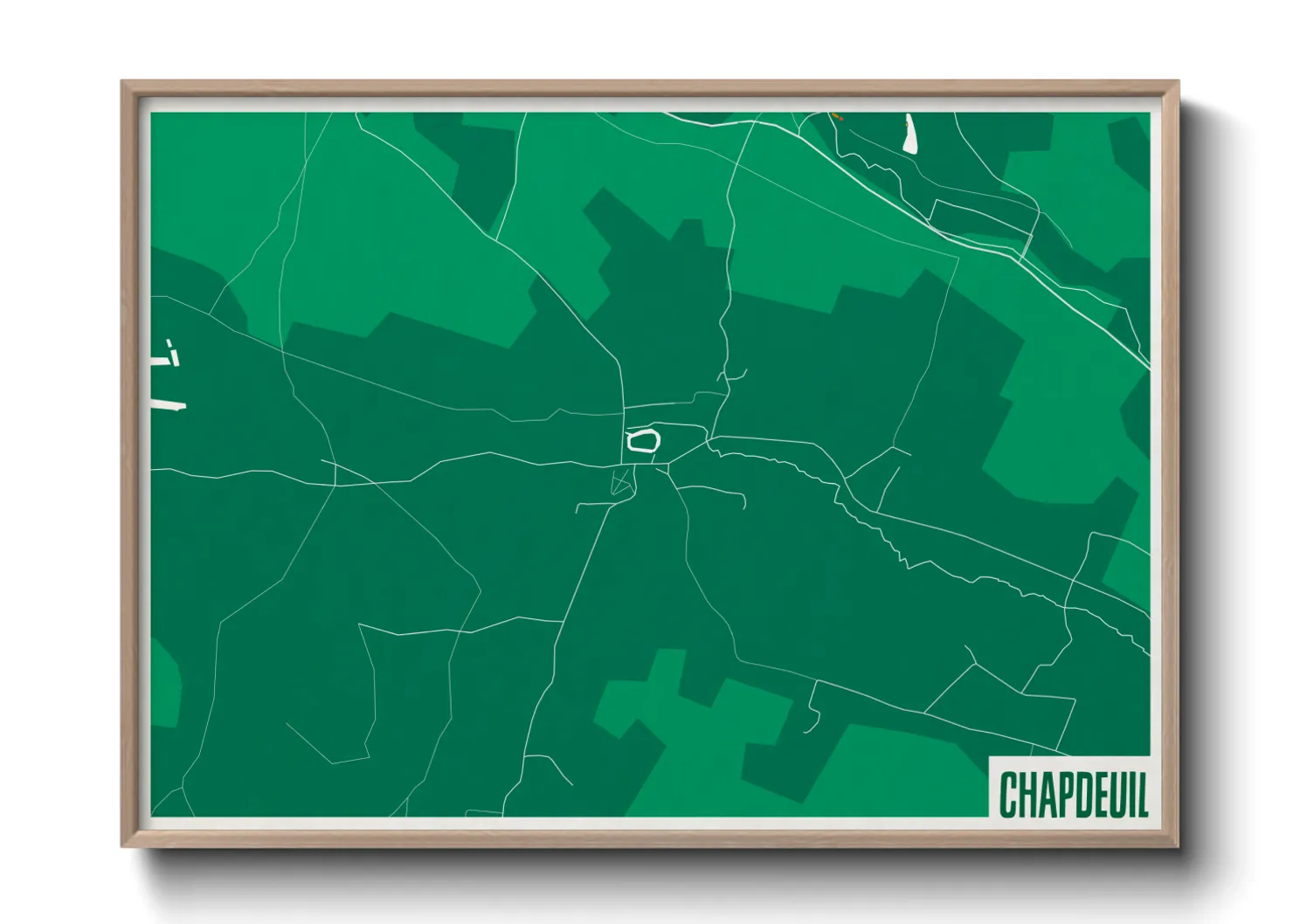 Une affiche de carte sur Chapdeuil