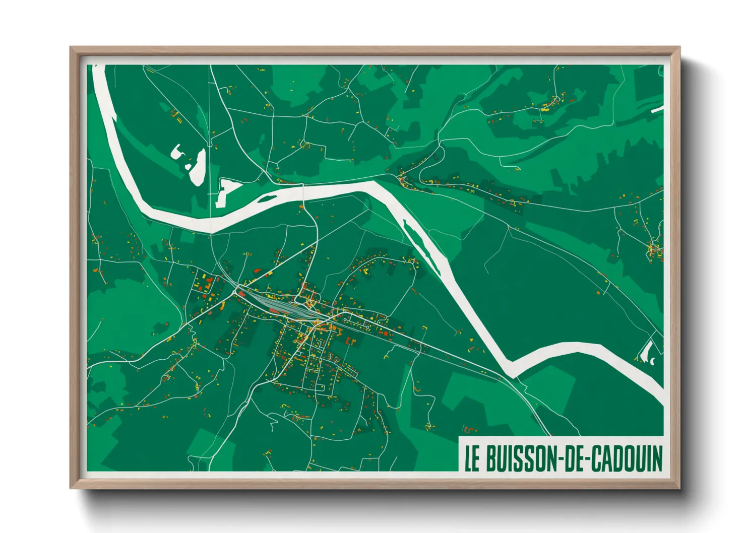Une affiche de carte sur Le Buisson-de-Cadouin