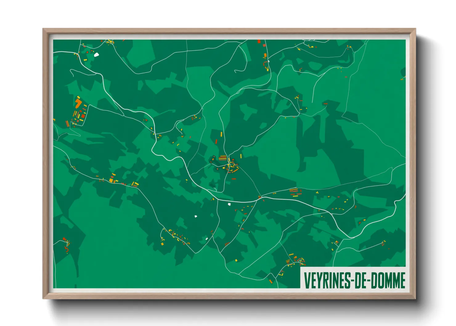 Une affiche de carte sur Veyrines-de-Domme