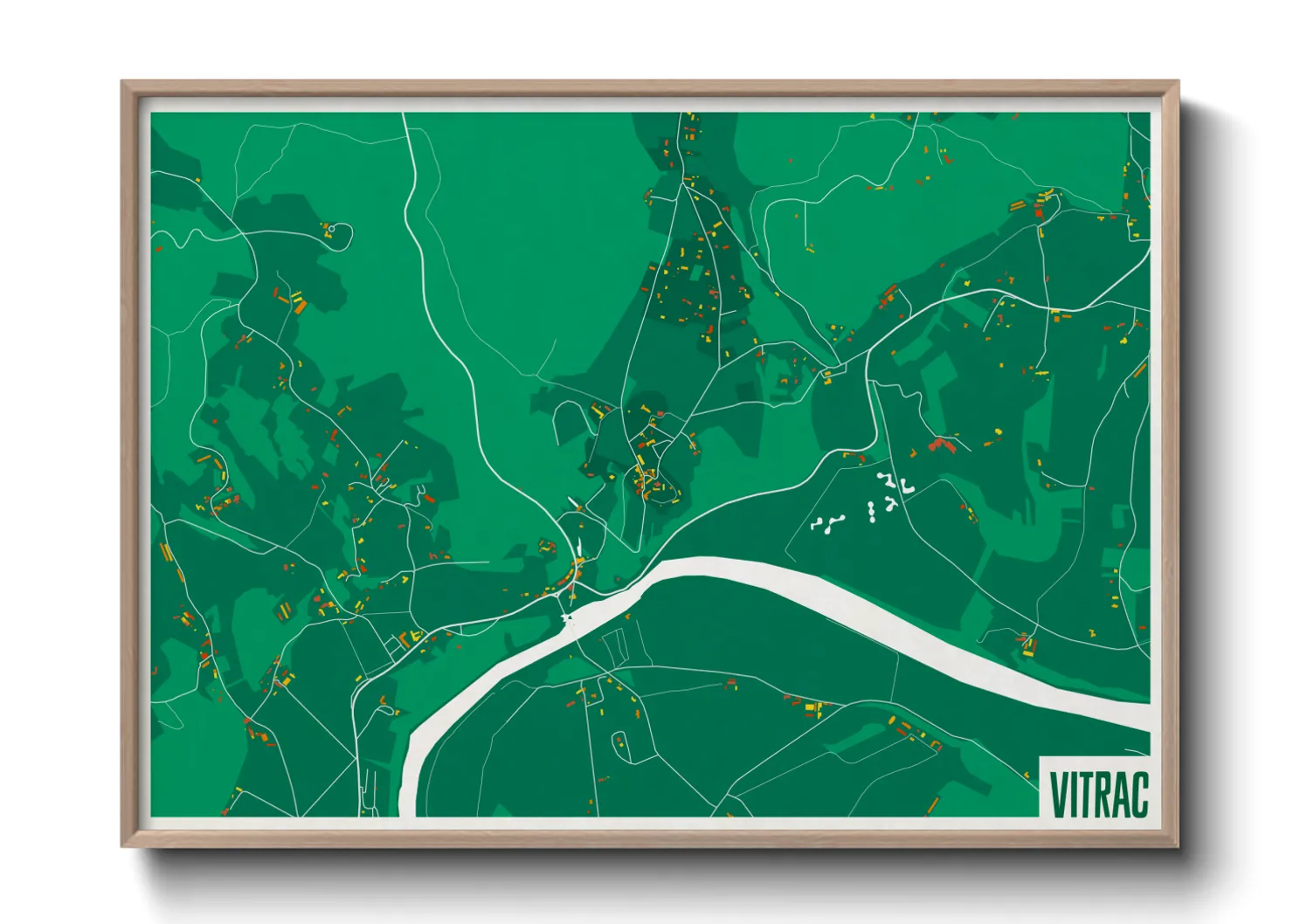 Une affiche de carte sur Vitrac