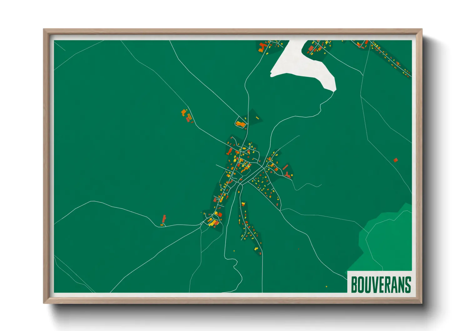 Une affiche de carte sur Bouverans