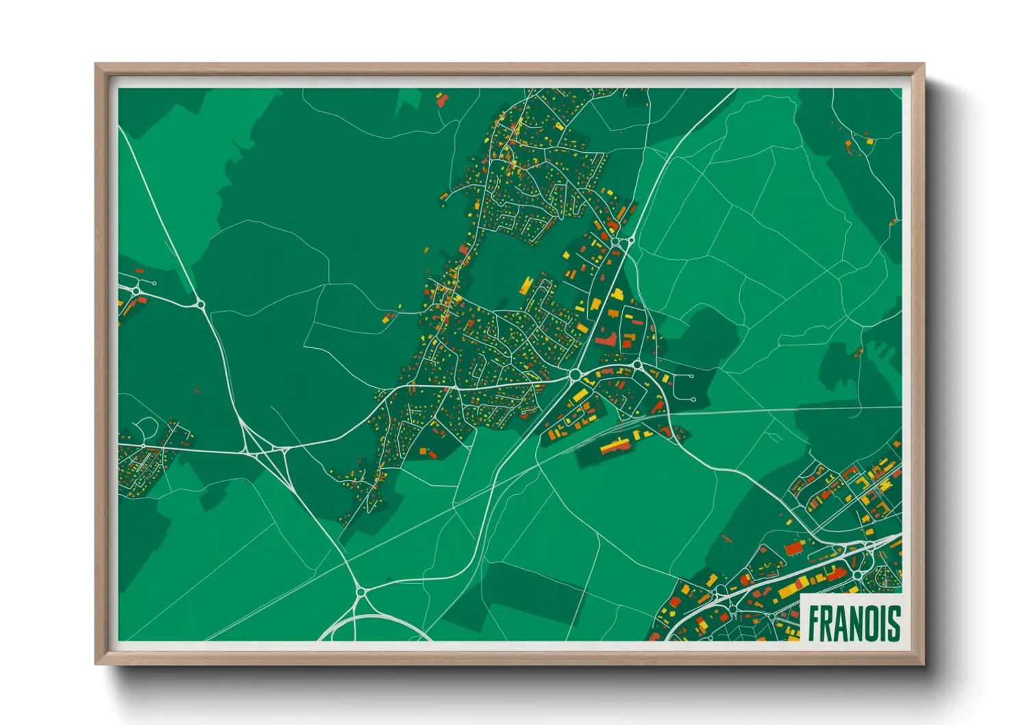 Une affiche de carte sur Franois