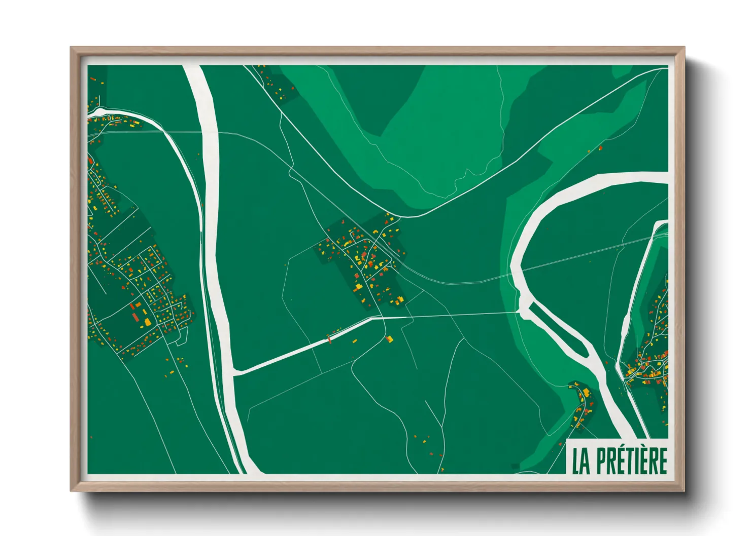 Une affiche de carte sur La Prétière