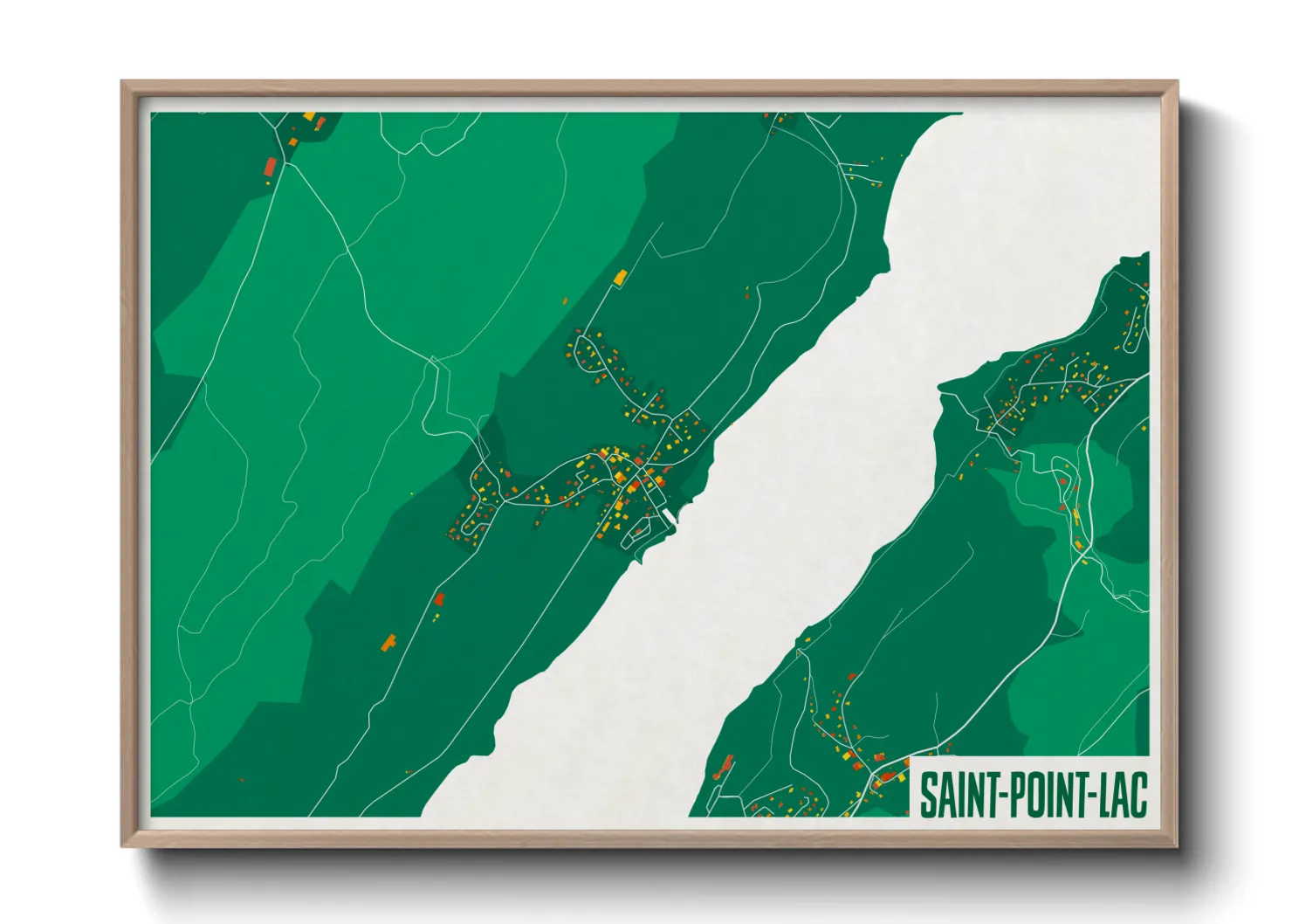 Une affiche de carte sur Saint-Point-Lac