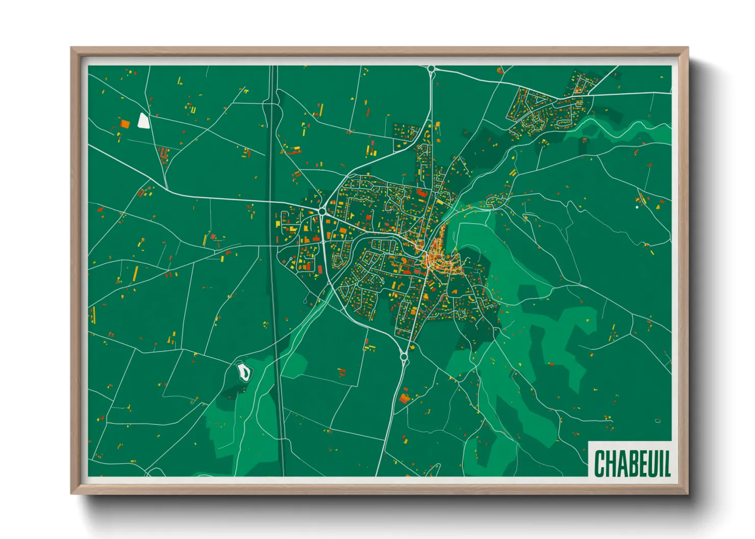Une affiche de carte sur Chabeuil