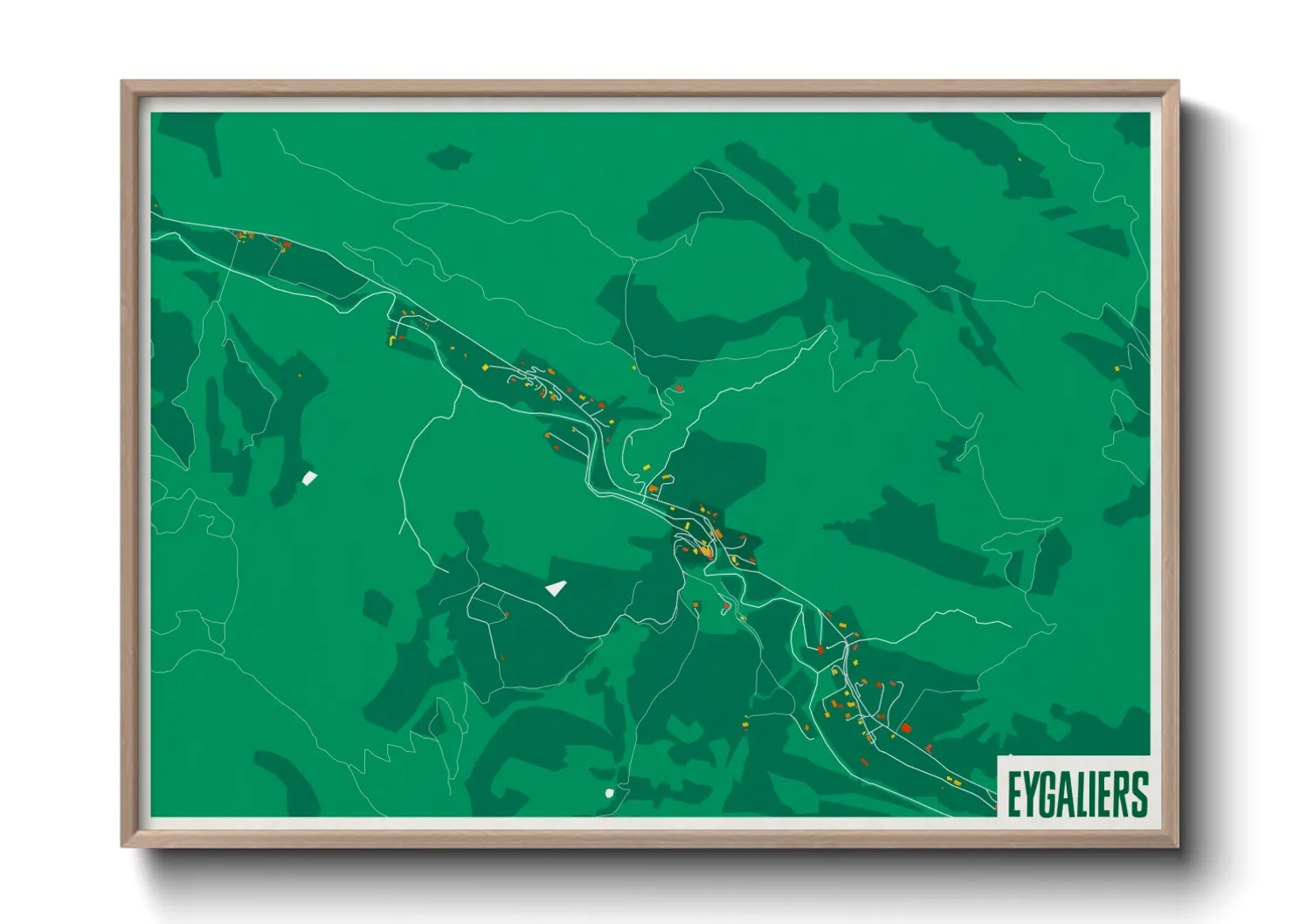 Une affiche de carte sur Eygaliers