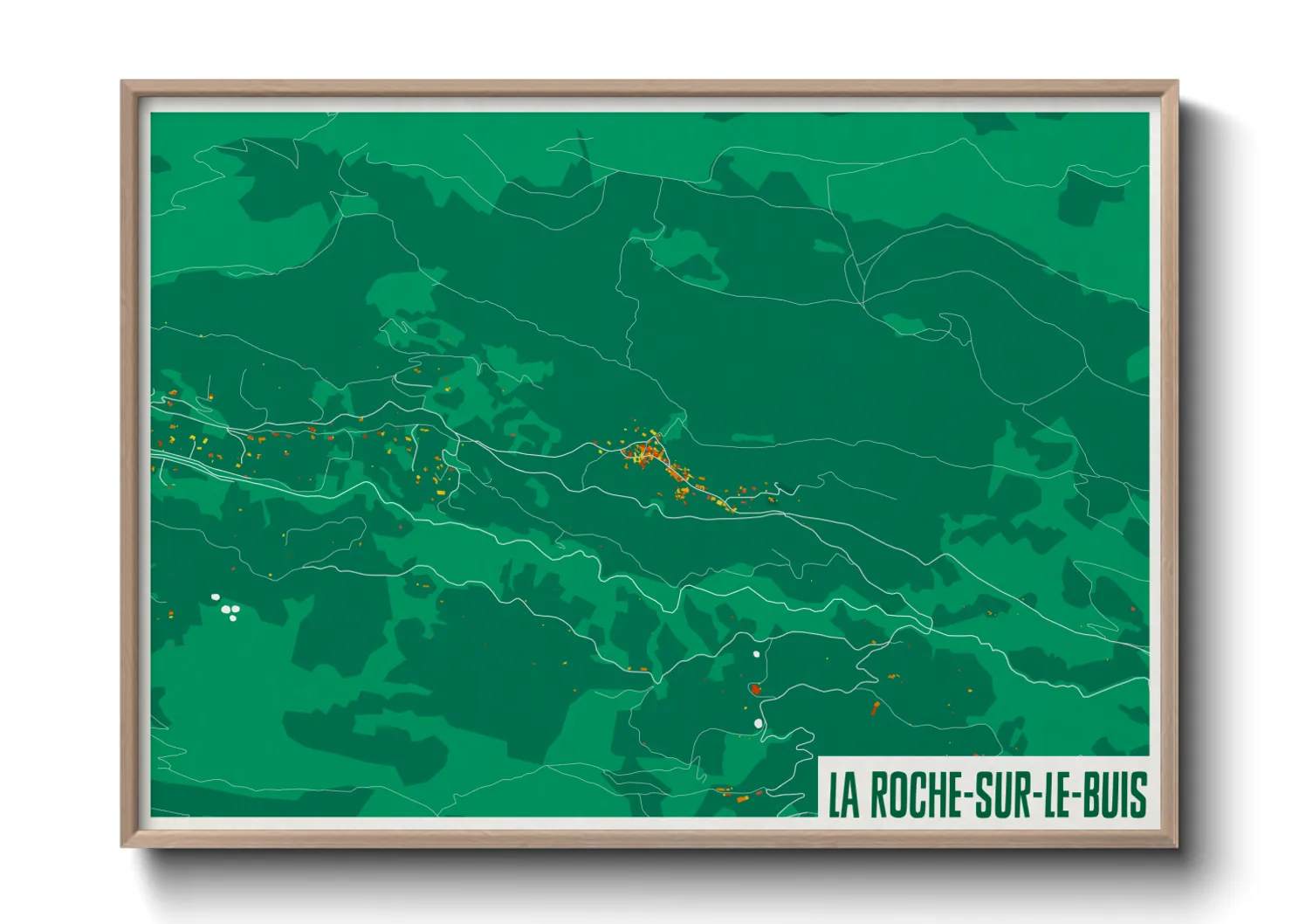 Une affiche de carte sur La Roche-sur-le-Buis