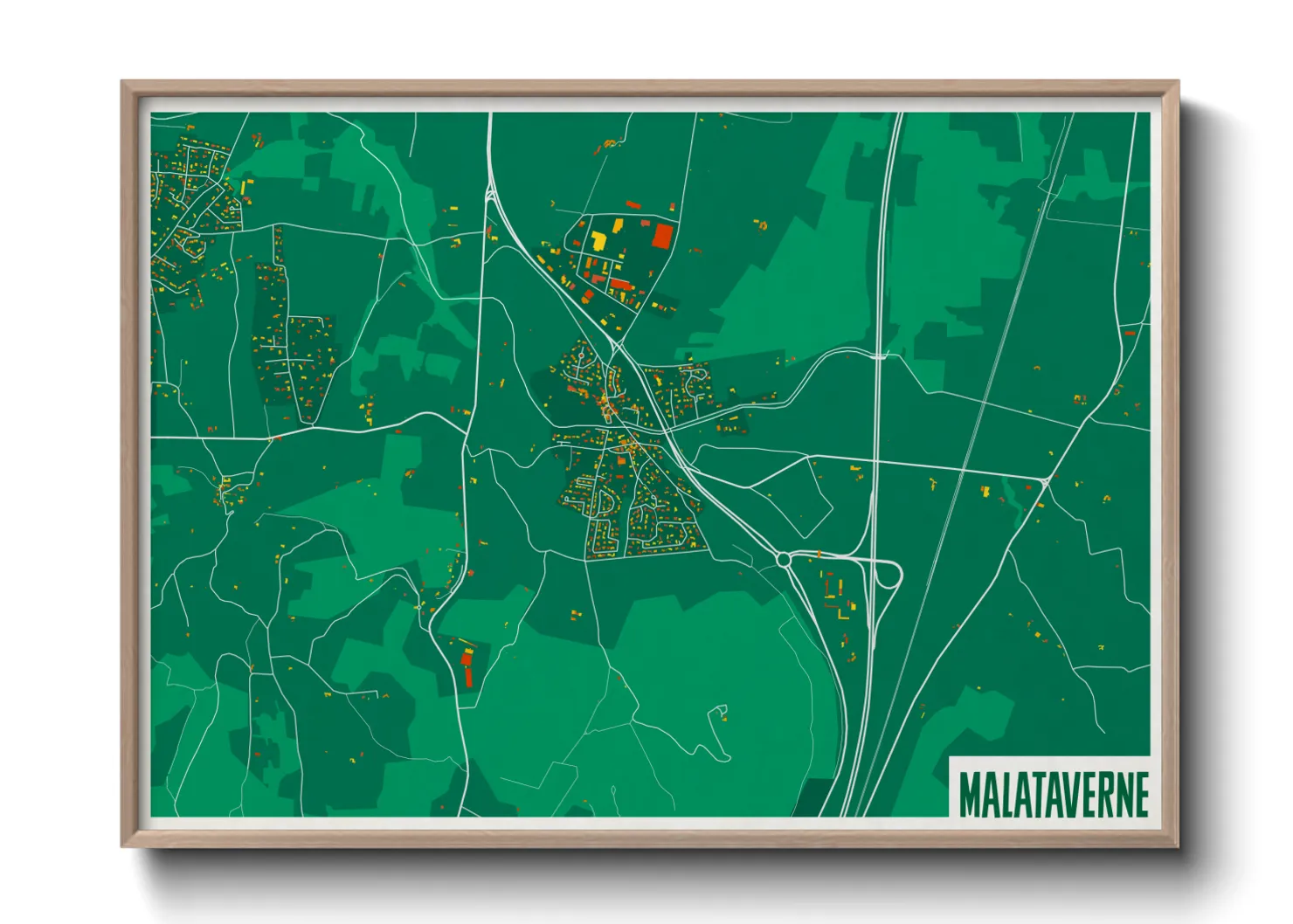 Une affiche de carte sur Malataverne