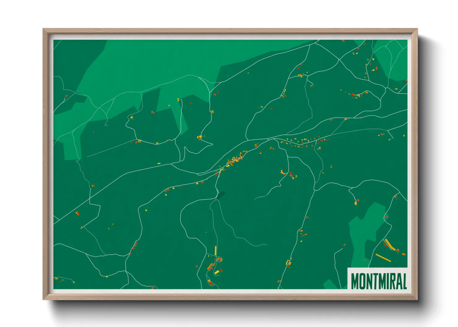 Une affiche de carte sur Montmiral