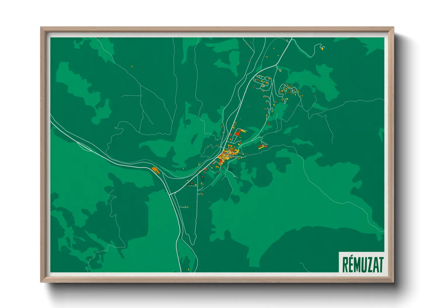 Une affiche de carte sur Rémuzat