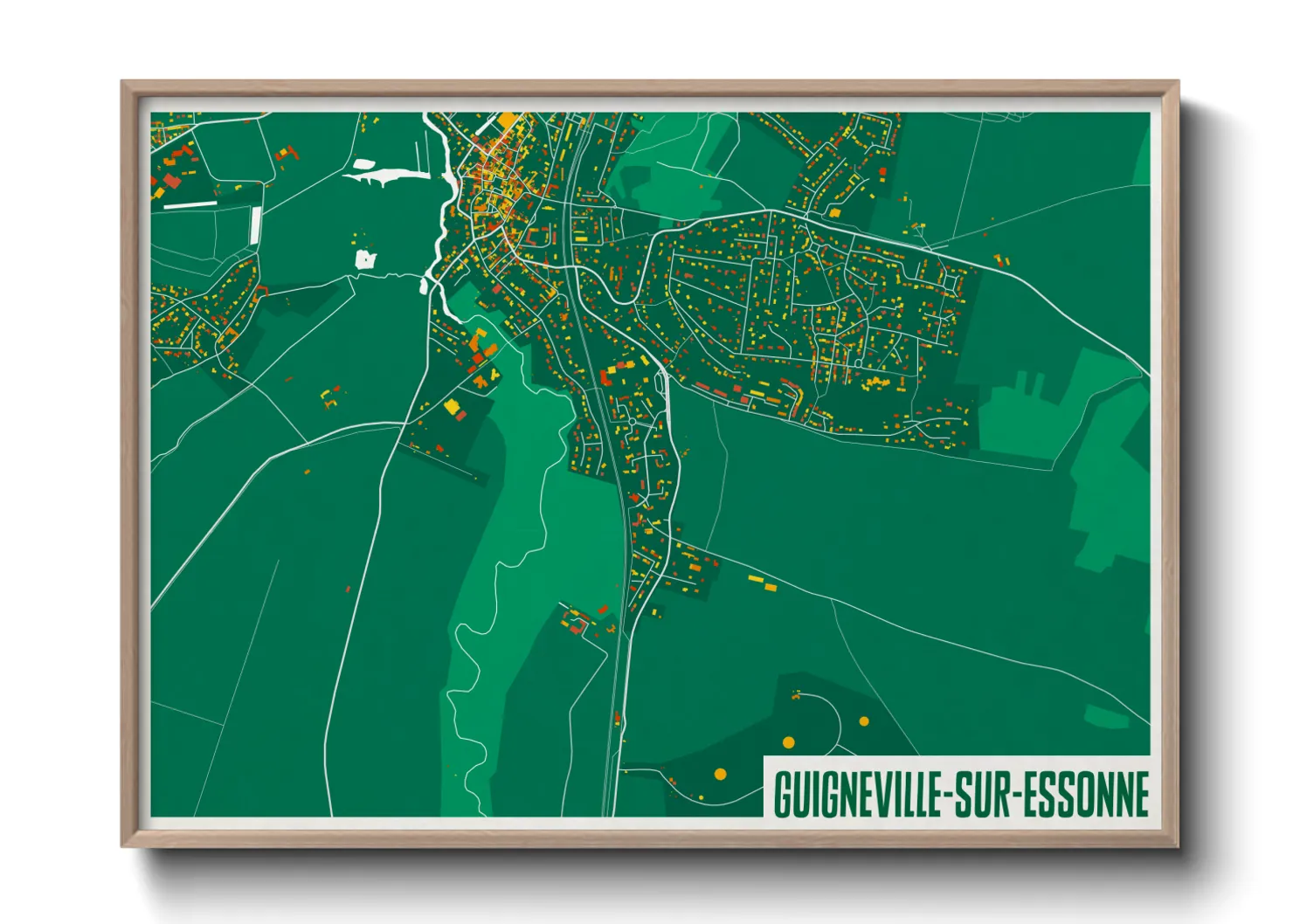 Une affiche de carte sur Guigneville-sur-Essonne