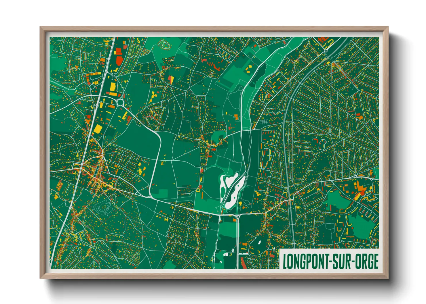 Une affiche de carte sur Longpont-sur-Orge