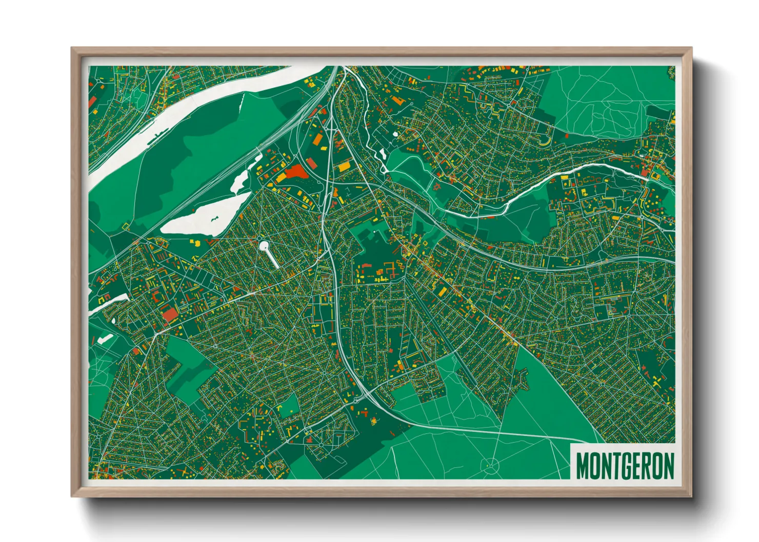 Une affiche de carte sur Montgeron