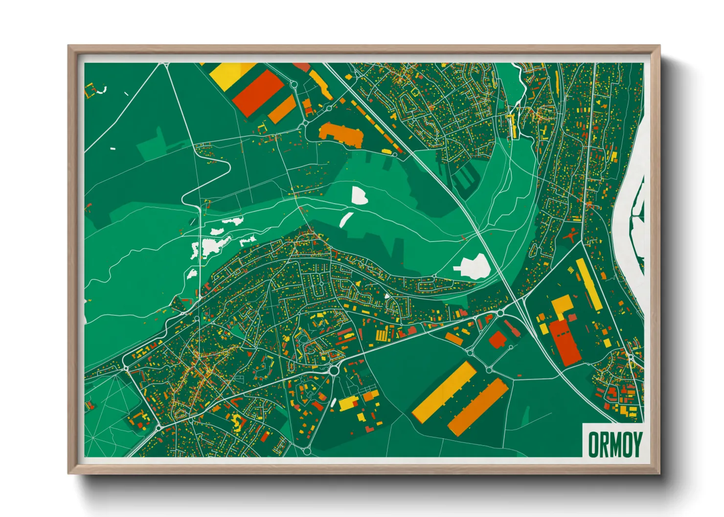 Une affiche de carte sur Ormoy