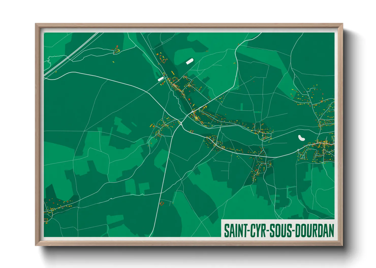 Une affiche de carte sur Saint-Cyr-sous-Dourdan