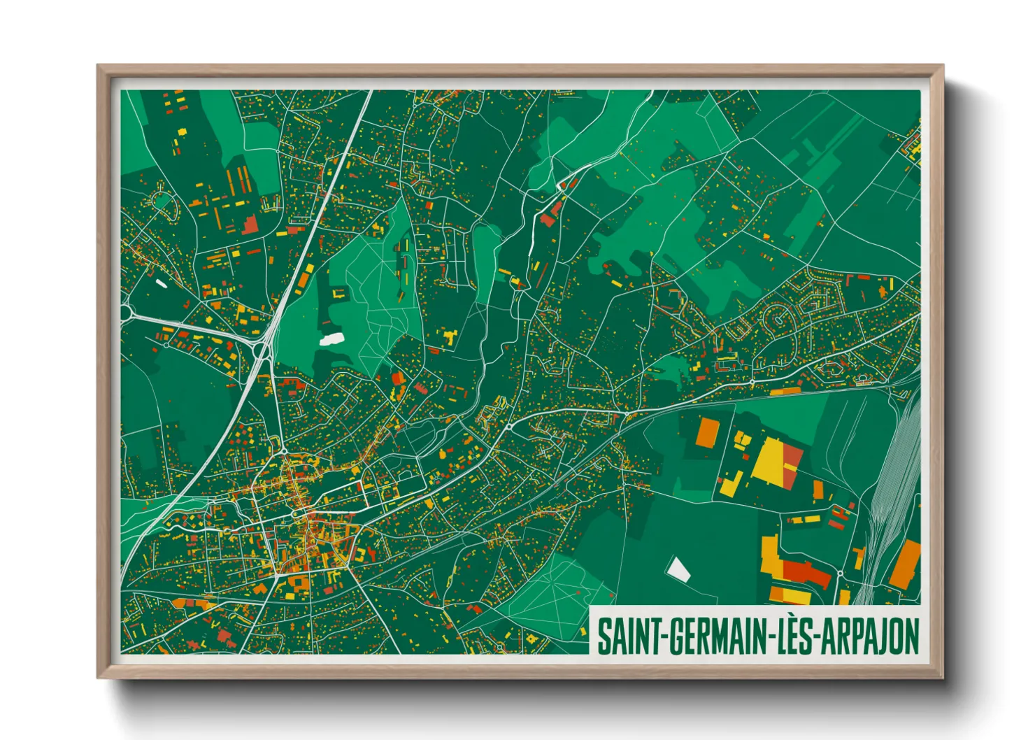 Une affiche de carte sur Saint-Germain-lès-Arpajon