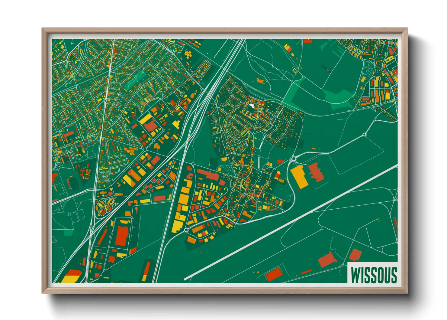 Une affiche de carte sur Wissous