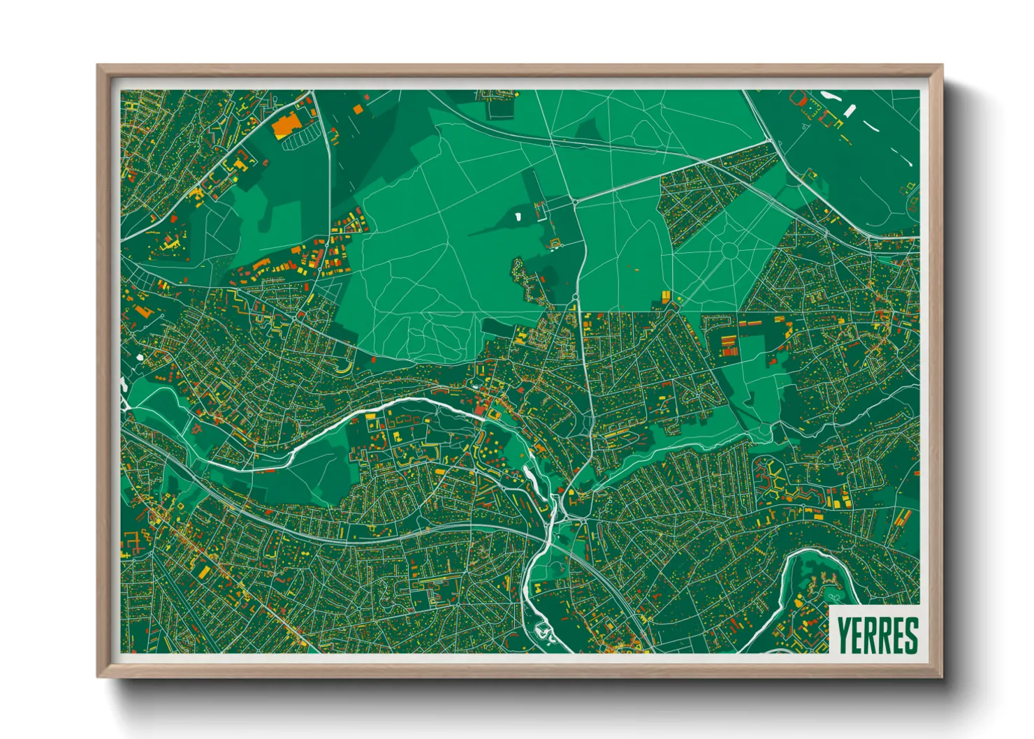 Une affiche de carte sur Yerres
