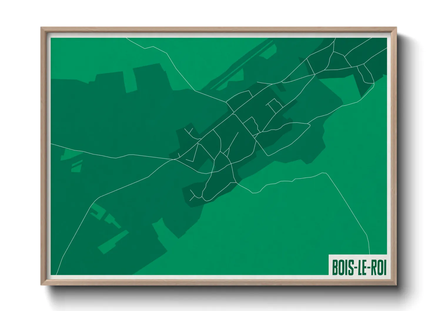 Une affiche de carte sur Bois-le-Roi