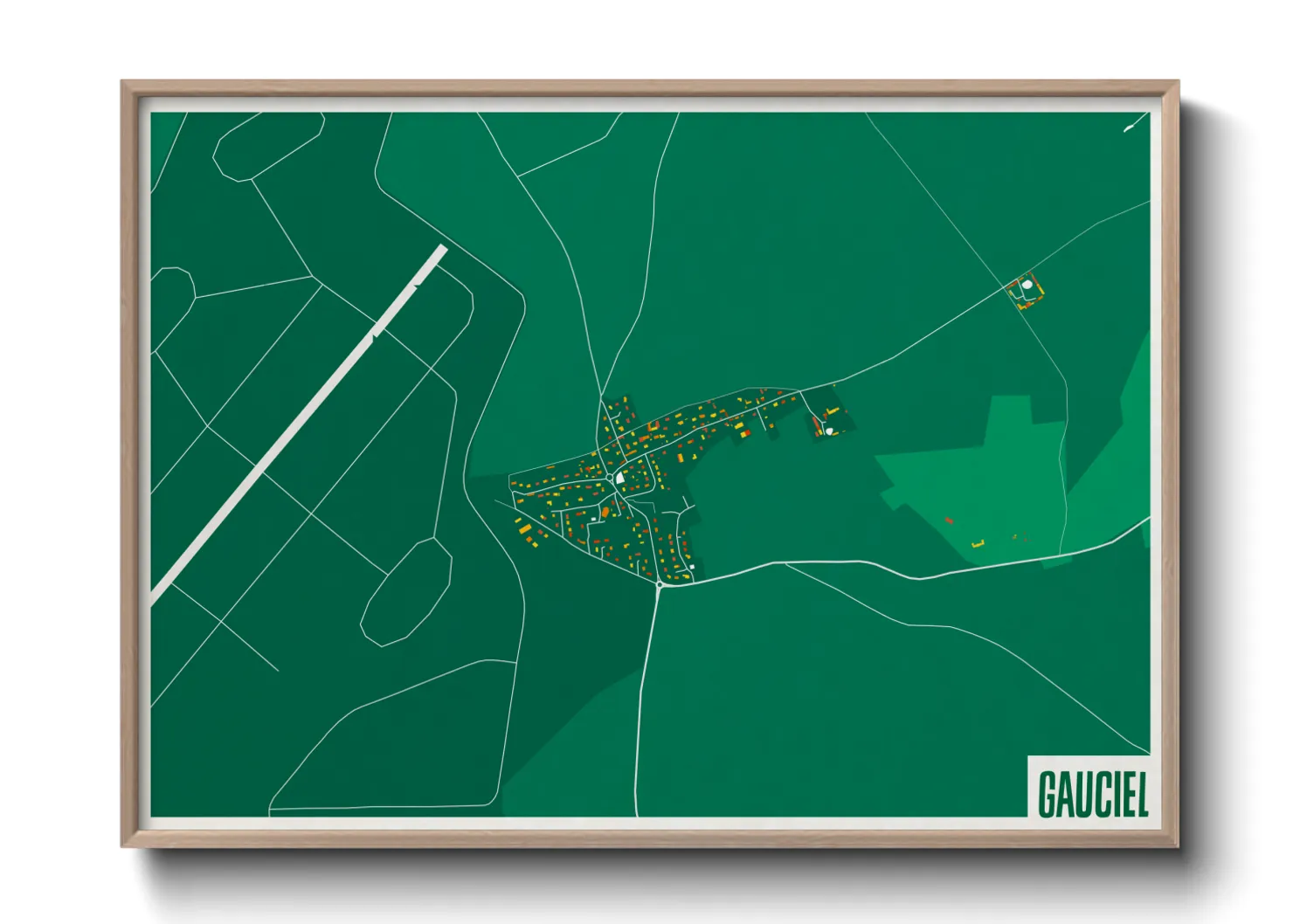 Une affiche de carte sur Gauciel