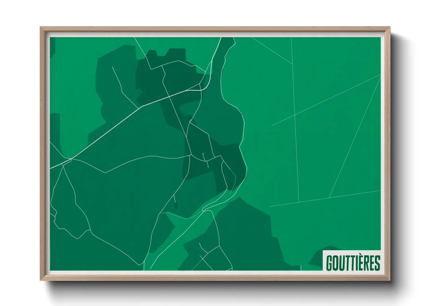 Une affiche de carte sur Gouttières