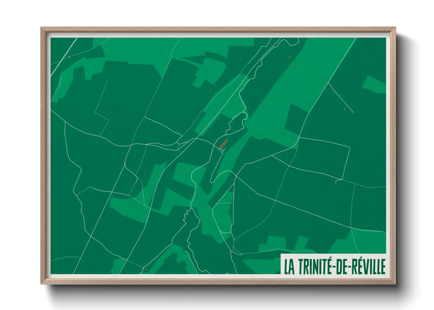 Une affiche de carte sur La Trinité-de-Réville