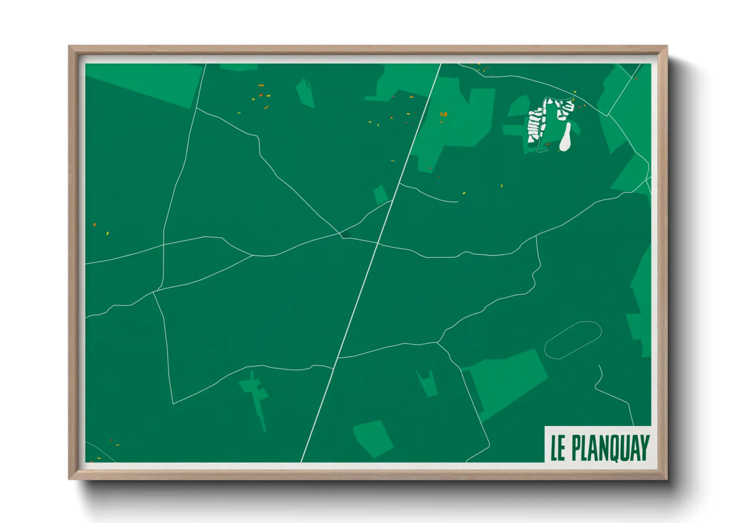 Une affiche de carte sur Le Planquay