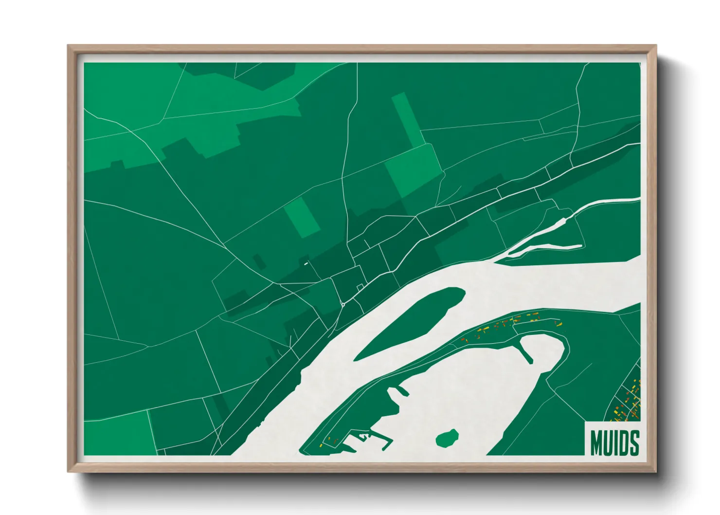 Une affiche de carte sur Muids