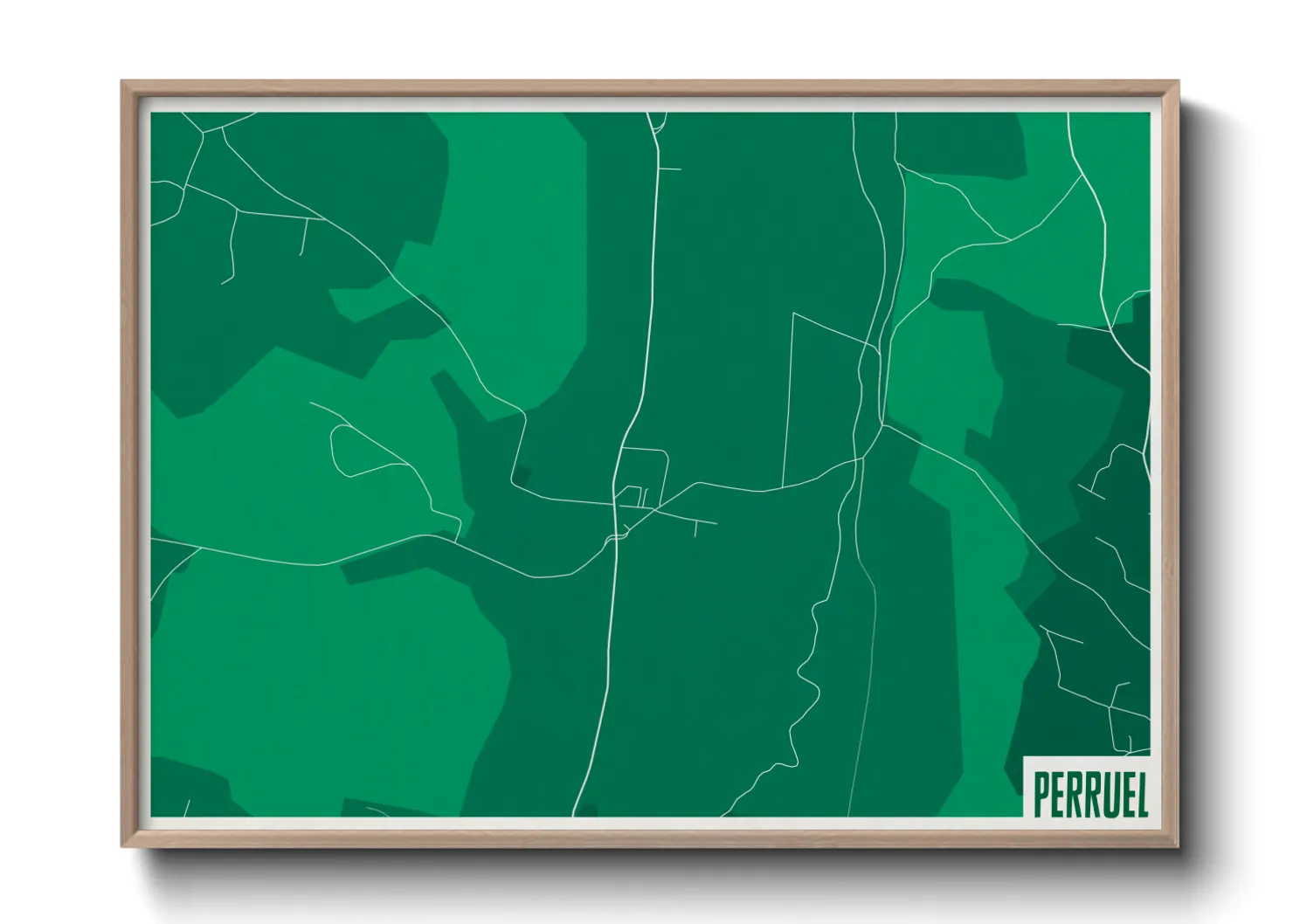 Une affiche de carte sur Perruel