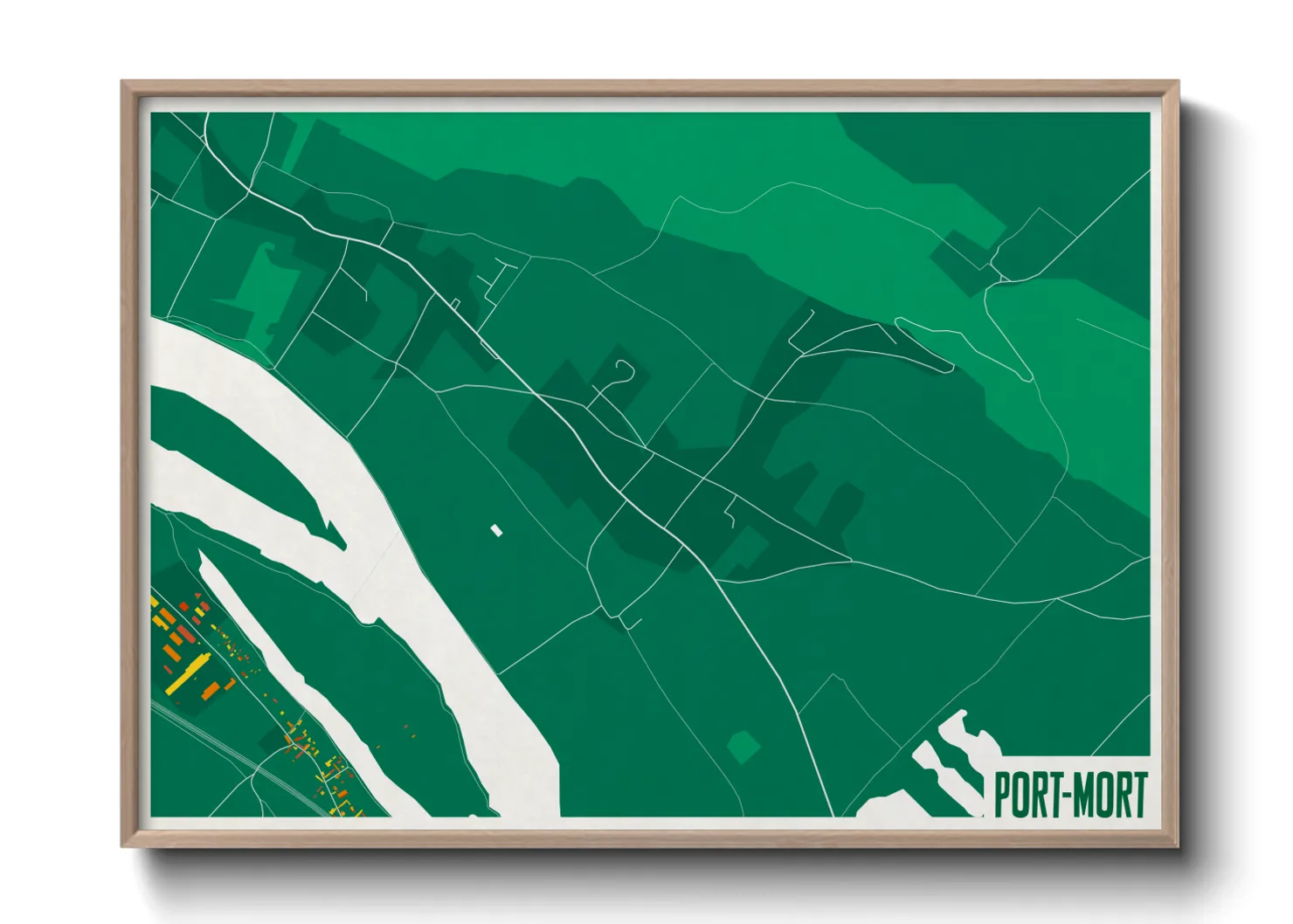 Une affiche de carte sur Port-Mort